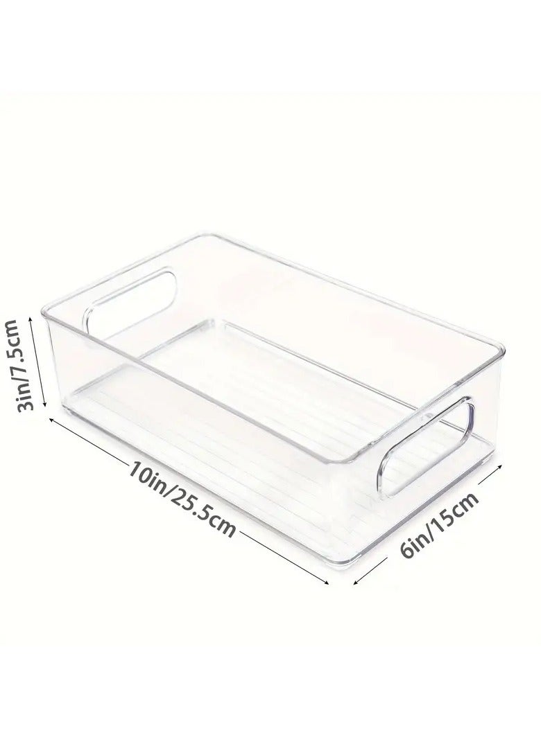 راكسوم عبوتان من منظمات وتخزين الثلاجة الشفافة غير القابلة للكسر والقابلة للتكديس، وصناديق تنظيم الثلاجة مع أغطية، وصينية تصريف ودرج، وصندوق تخزين كبير لحاوية الطعام لتخزين الفواكه والخضروات - حجم صغير - Image 5