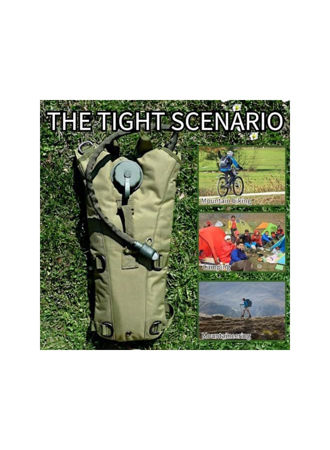 PROMASS حقيبة ظهر كاميل بسعة 3 لتر مع خزان مياه، للركض وركوب الدراجات والتخييم، أخضر - Image 5