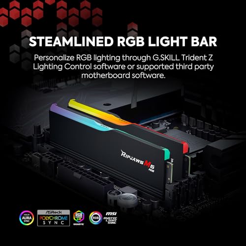 G.SKILL Ripjaws M5 RGB Series DDR5 RAM (Intel XMP 3.0) 32GB (2x16GB) 6400MT/s CL36-48-48-102 1.35V Desktop Computer Memory U-DIMM - Matte White (F5-6400J3648F16GX2-RM5RW) - Image 5