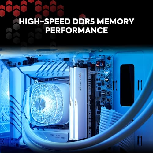 G.SKILL Ripjaws M5 RGB Series DDR5 RAM (Intel XMP 3.0) 32GB (2x16GB) 6400MT/s CL36-48-48-102 1.35V Desktop Computer Memory U-DIMM - Matte White (F5-6400J3648F16GX2-RM5RW) - Image 3