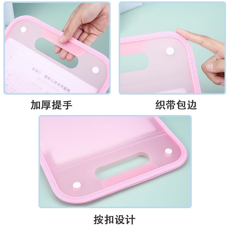 A4 Vertical Edge File Bag Large Capacity Student Test Paper Classification Storage Bag 13 Compartments Satchel Accordion Bag Stationery Bag - Image 5