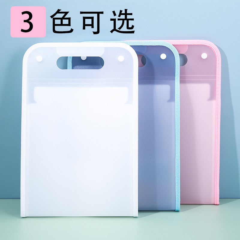 A4 Vertical Edge File Bag Large Capacity Student Test Paper Classification Storage Bag 13 Compartments Satchel Accordion Bag Stationery Bag - Image 2