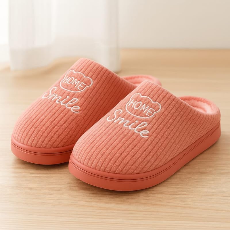 Krystle Unisex Winter Home Slippers – Soft Fleece Lining, Anti-Skid (6UK,Pink) - Image 2