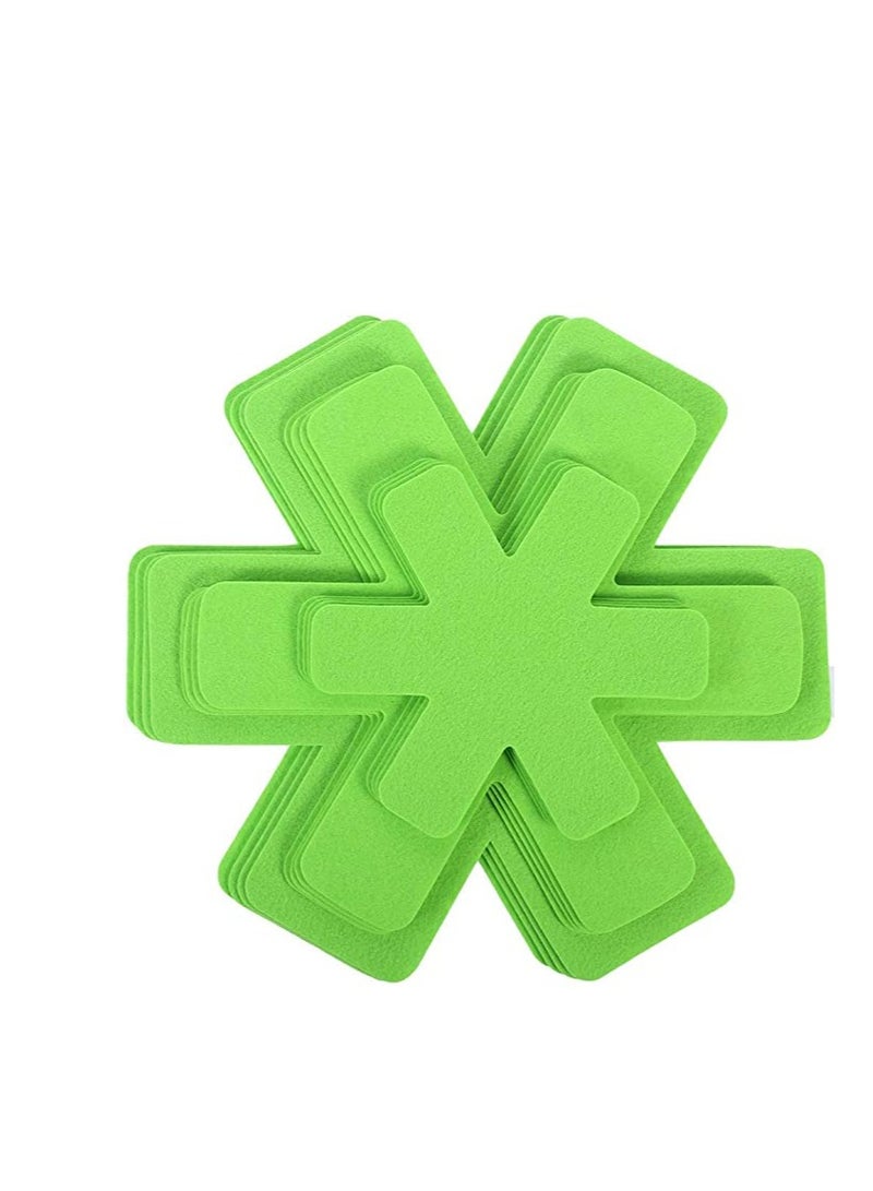 SYOSI Pot and bowl protector including sets of 12 pieces 3 different sizes pot pads to prevent scratches divider separate protect the surface cookware  - Image 5