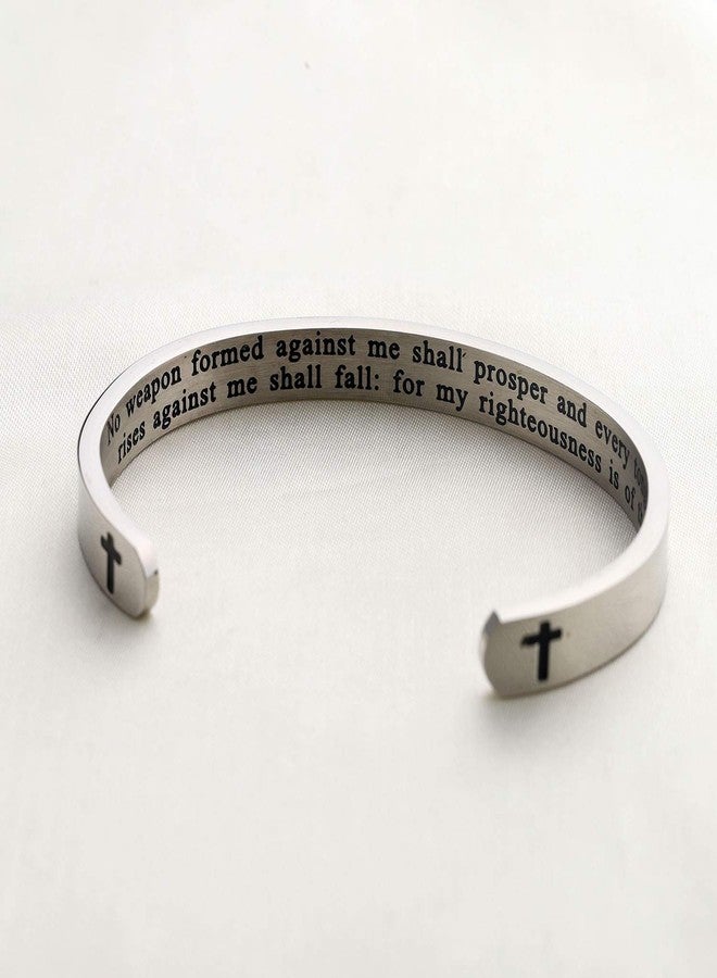 Gzrlyf Isaiah 54:17 Bracelet No Weapon Formed Against Me Shall Prosper Bracelet Religious Gifts (Cuff Bracelet) - Image 4