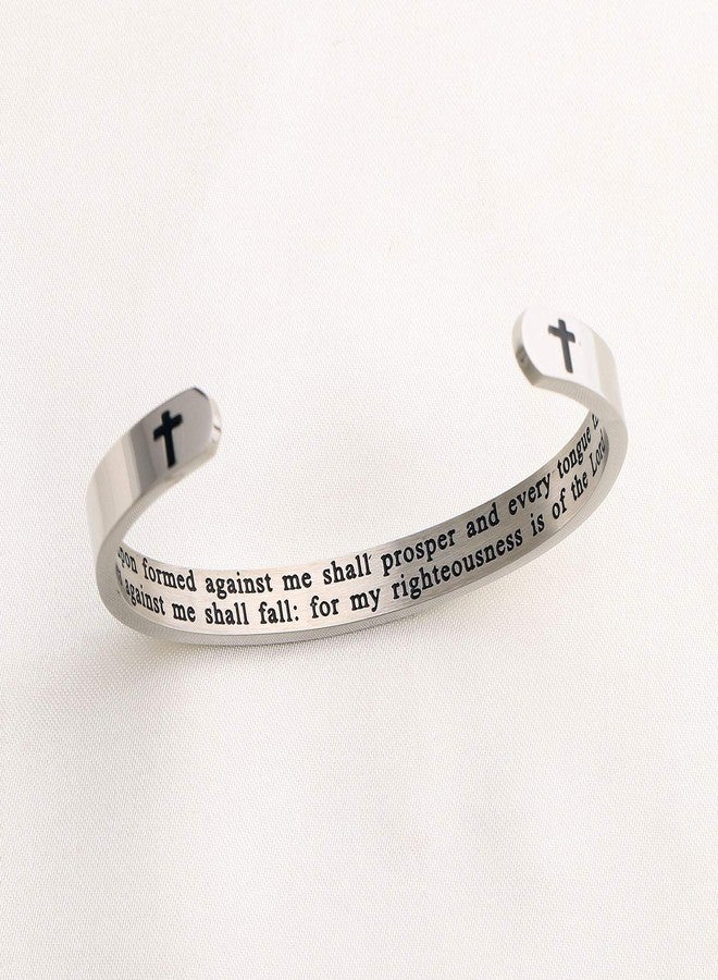 Gzrlyf Isaiah 54:17 Bracelet No Weapon Formed Against Me Shall Prosper Bracelet Religious Gifts (Cuff Bracelet) - Image 3