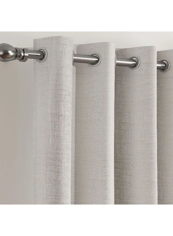 Home Box Martha 2-Piece Extra Long Jacquard Blackout Curtain Set - 140x300 cm