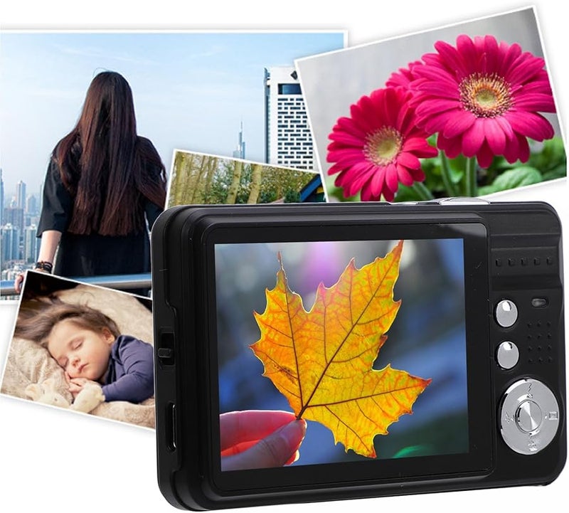 كاميرا رقمية سوداء بدقة 4K و48 ميجابكسل مع تركيز تلقائي ومضادة للاهتزاز وتكبير 8x للتصوير الاحترافي - Image 3