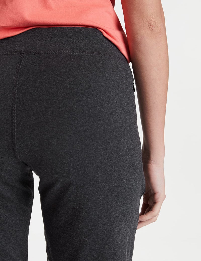 Enamor E044 Mid-Rise Stretch Cotton City Shorts for Women with Zipper Pockets(E044_CHARCOALMELANGE_M) - Image 4