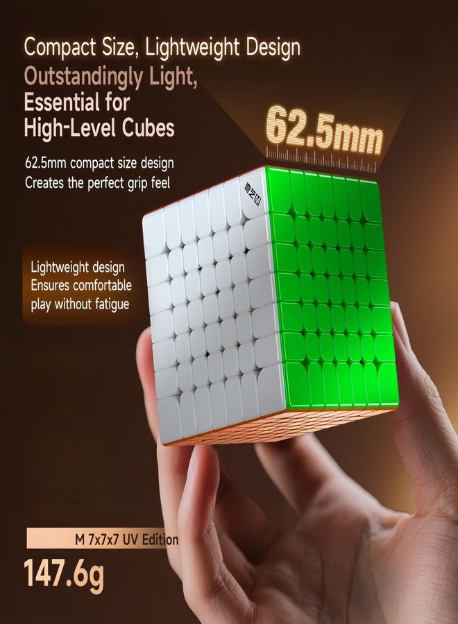 LiangCuber QY Toys Speed Cube 7x7 Magnetic UV Coating Stickerless, Magnetic Puzzle Cube 7x7 Small Size 62.5mm - Image 3