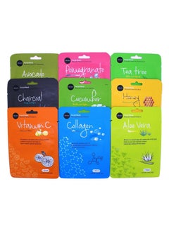 Celavi Cosmetics Celavi Essence Facial Mask Paper Sheet Korea Skin Care Moisturizing 12 Pack (Vitamin C)  - Image 4
