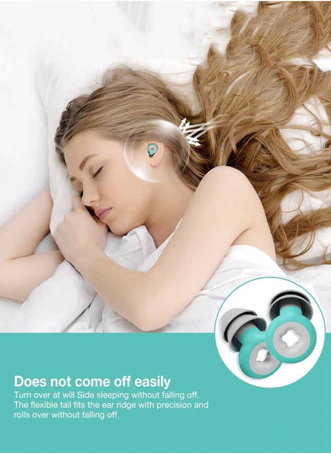 Generic - Ear Plugs for Sleeping Noise Cancelling, Immersive Silicone Noise Cancelling Earplugs for Sleeping, Studying, Working, Traveling, Swimming (-33dB) (Green) - Image 1
