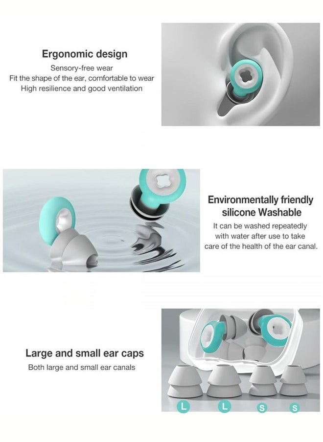 Generic - Ear Plugs for Sleeping Noise Cancelling, Immersive Silicone Noise Cancelling Earplugs for Sleeping, Studying, Working, Traveling, Swimming (-33dB) (Green) - Image 1