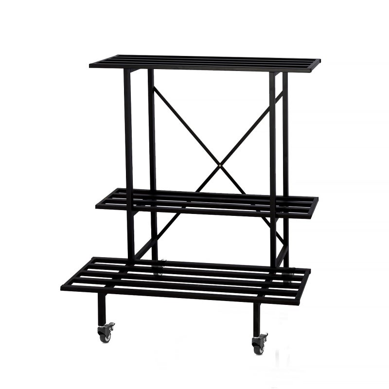 Zhongma 3 Tier Metal Heary Duty Plant Stand with Wheels, 35.43 L x 17.5 W x 38.6H . Space saving Plant Stand - Image 1