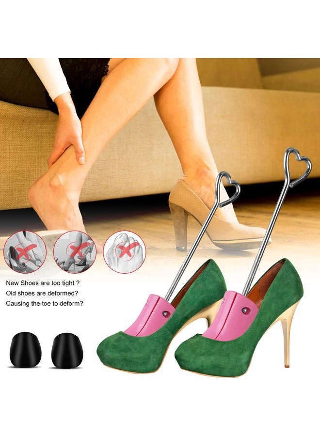 XYH Women's Shoe Stretcher, Pink, Large, 4-Way Adjustable, Plastic Alloy Steel, Size 4.5-12, Unisex Adult, Shoe Tree - Image 4