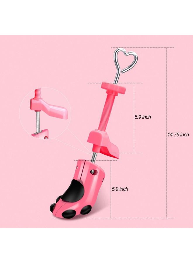 XYH Women's Shoe Stretcher, Pink, Large, 4-Way Adjustable, Plastic Alloy Steel, Size 4.5-12, Unisex Adult, Shoe Tree - Image 3