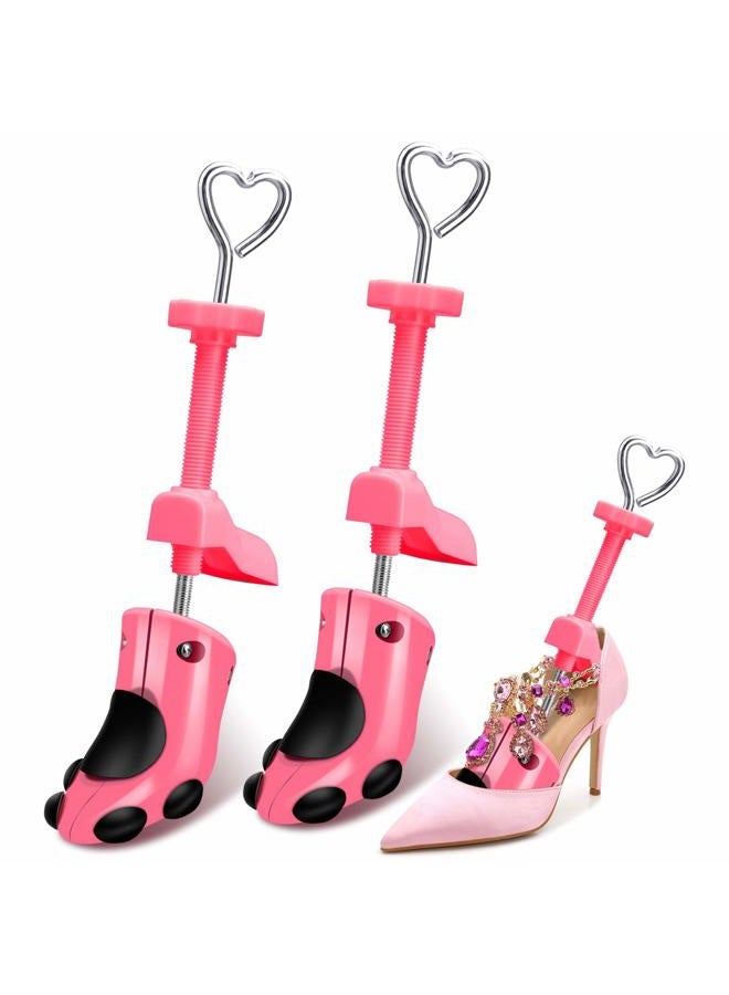 XYH Women's Shoe Stretcher, Pink, Large, 4-Way Adjustable, Plastic Alloy Steel, Size 4.5-12, Unisex Adult, Shoe Tree - Image 1