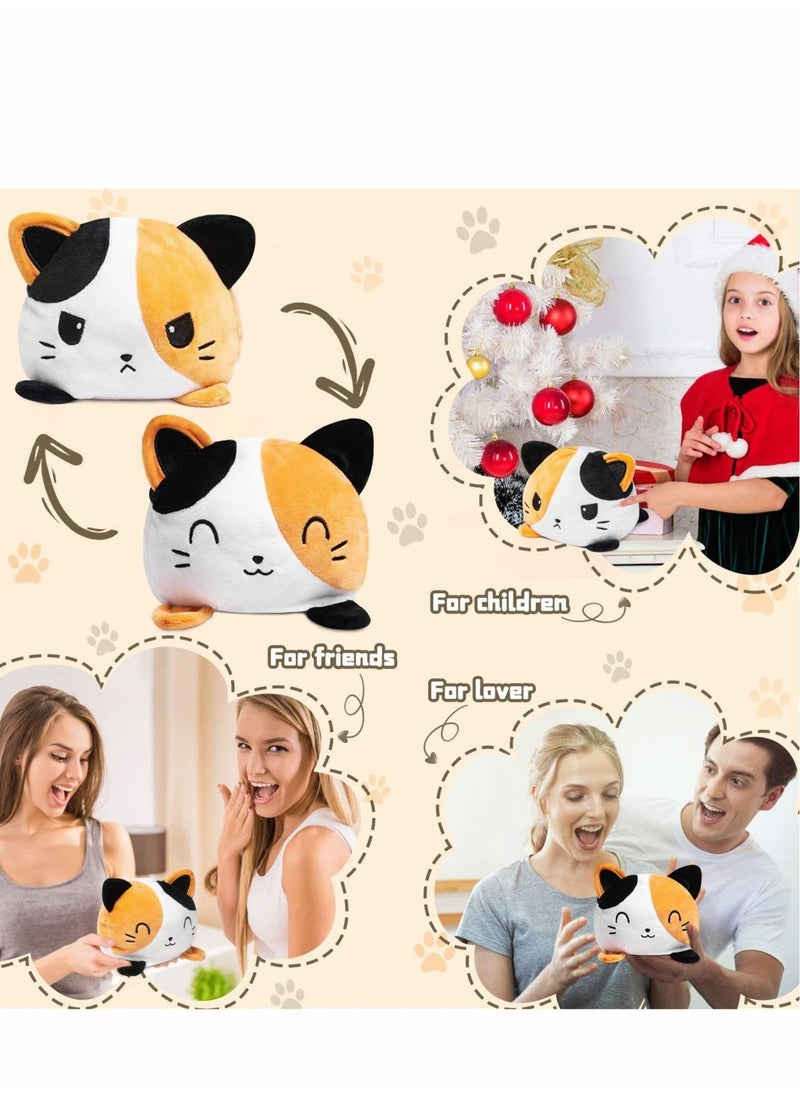 SYOSI - Double Sided Flip Cat Plush Toy, Reversible Plush, Plushie, Cute Double Sided Soft Cat - Image 1