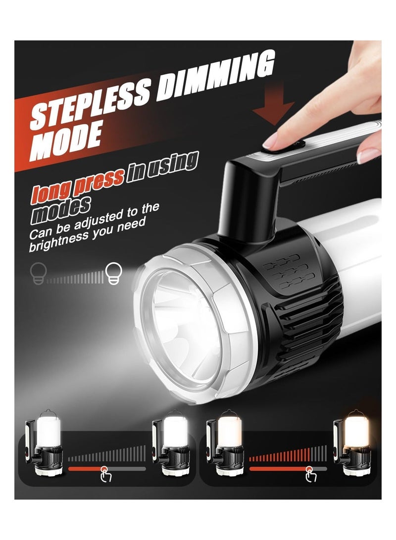 Rechargeable LED Camping Lights, 1500 Lumen Fast Direct Charge Camping Torch with 6 Modes, Waterproof Outdoor Spotlight Searchlight Flashlight for Power Outage Hiking Camping - Image 5