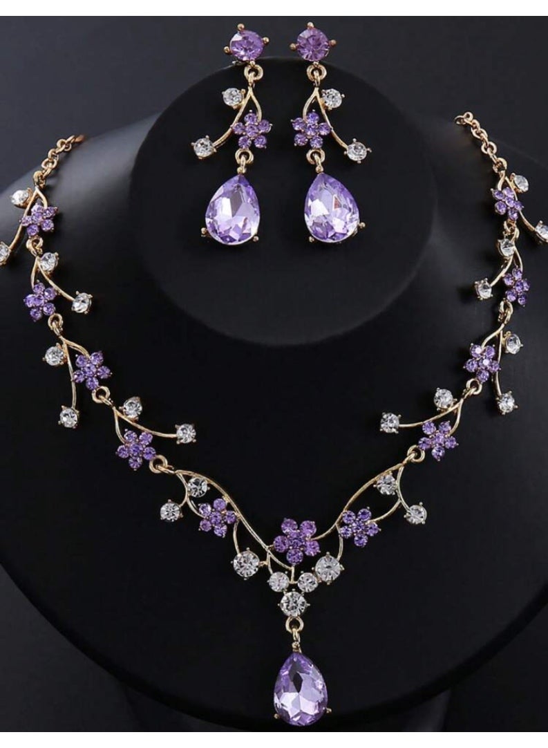 JewelryPalace Amazing Trendy Women's Zirconia Necklace And Earrings Jewellery Set  - Image 1