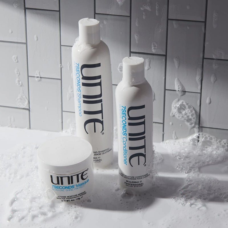 UNITE Hair - 7SECONDS Conditioner â€“ Moisture-Enriched, Color-Safe Professional Conditioner â€“ Hydrates, Detangles, Protects from UV & Heat Damage, Enhances Shine, Paraben-Free & Sulfate-Free, 8 Fl Oz - Image 4