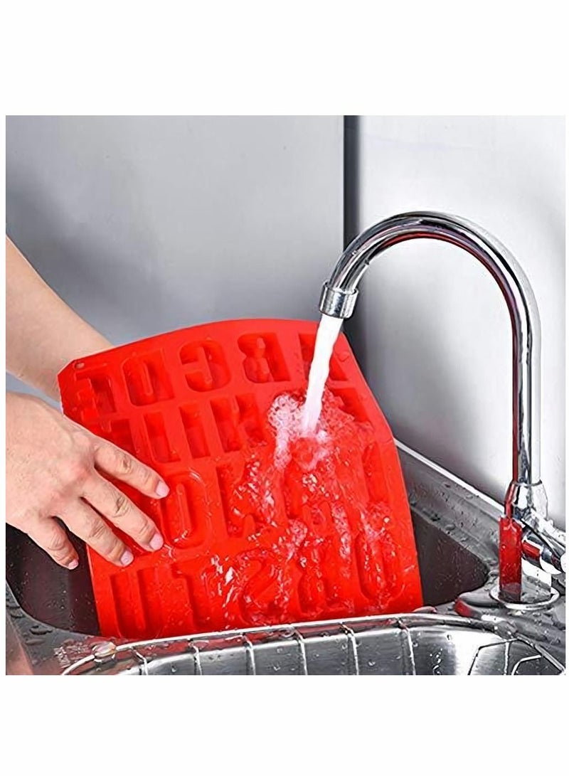 Excefore Silicone letters Cake Mold Large Alphabet Chocolate Silicone Baking Mold,BPA Free Non-Stick (26 Cavities) - Image 3