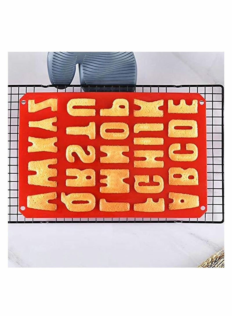 Excefore Silicone letters Cake Mold Large Alphabet Chocolate Silicone Baking Mold,BPA Free Non-Stick (26 Cavities) - Image 4