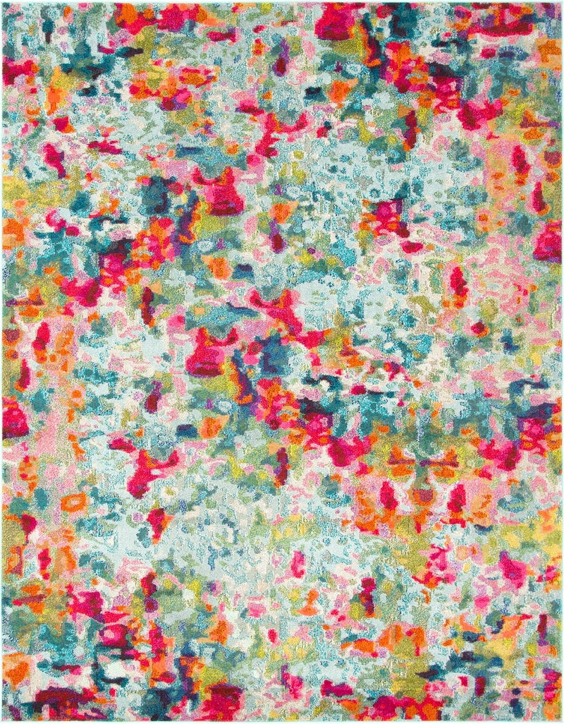 Unique Loom Unique Loom Chromatic Collection Area Rug  Champagne 8 x 10 Rectangle Multi Blue 
