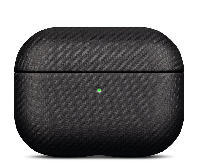 LOPIE Handmade Compatible with AirPods Pro 3rd Generation Case Cover Not for Pro 2nd Gen Made of Vegan Leather Carbon Fiber Style Protective Hard Shell Cover for AirPods Pro 3 Black - Image 2