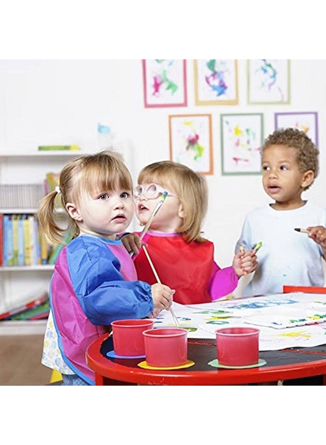 GODR7OY مآزر فنية للأطفال مئزر رسم مئزر فنان مع أكمام و 3 جيوب 2 عبوة مجموعة أسود/أبيض (وردي 10-14 سنة) - Image 5
