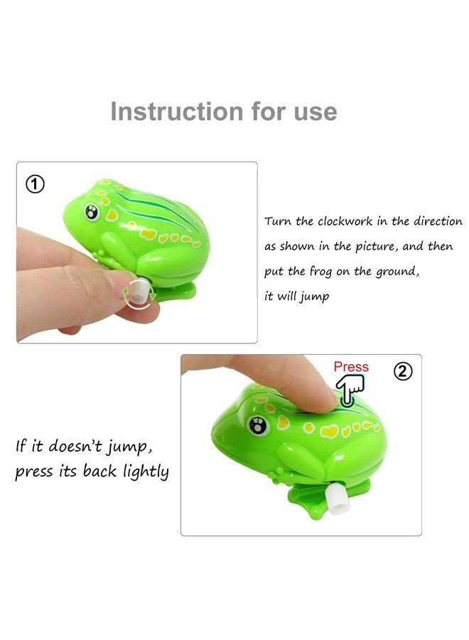 HONBAY 2Pcs Cute Nostalgic Jumping Frog Toys With Clockwork - Image 3