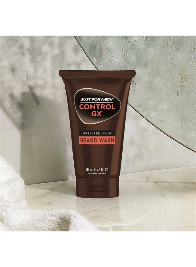 Just For Men شامبو غسول اللحية لتقليل اللون الرمادي من جست فور مين كونترول جي إكس، يلون الشارب واللحية تدريجيًا، ويترك شعر الوجه أكثر نعومة وامتلاءً، 118 مل - عبوة من قطعة واحدة - Image 5