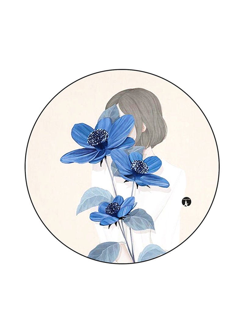 RKN A Flower Printed Mouse Pad White/Pink/Green