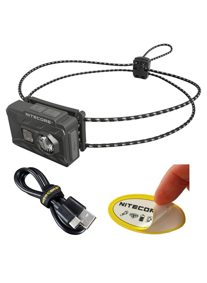 NITECORE Nu20 Classic Ultralight Headlamp, 360 Lumen Usb-C Rechargeable Lightweight For Backpacking, Camping, Running With Auxilary White And Red Light - Image 1