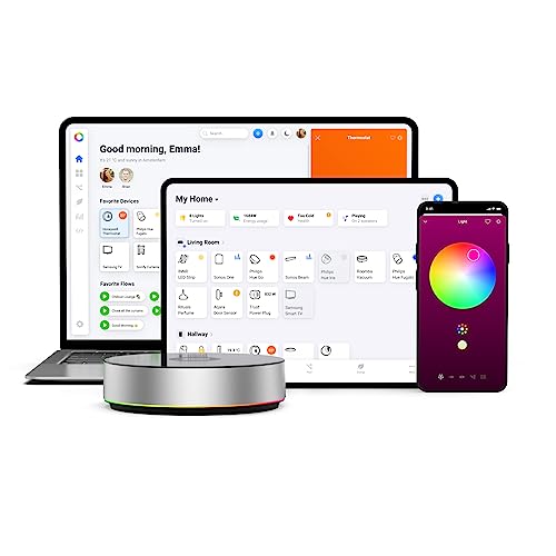 Homey جسر هومي | مركز المنزل الذكي لأتمتة المنزل. ميزات Z-Wave Plus و Zigbee و Wi-Fi و BLE والأشعة تحت الحمراء. متوافق مع أمازون أليكسا و جوجل هوم. - Image 2