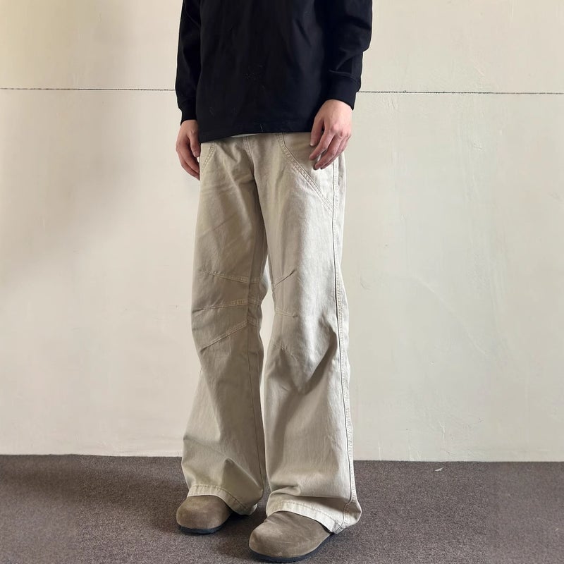 Spring and Summer American Work Casual Pants Men and Women Wear High-end Vibe Style cleanfit Pants Brown - Image 2