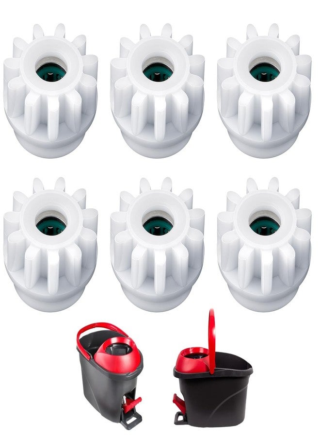 LLOUSSAK 6Pcs Spin Mop Replacement Parts, Spin Mop Bucket Clutch Bearing Gear Replacement Compatible with Ocedar, One Way Bearing Bucket Gears Pedal Repair Replacement for Vileda and More Rotation Mop - Image 1