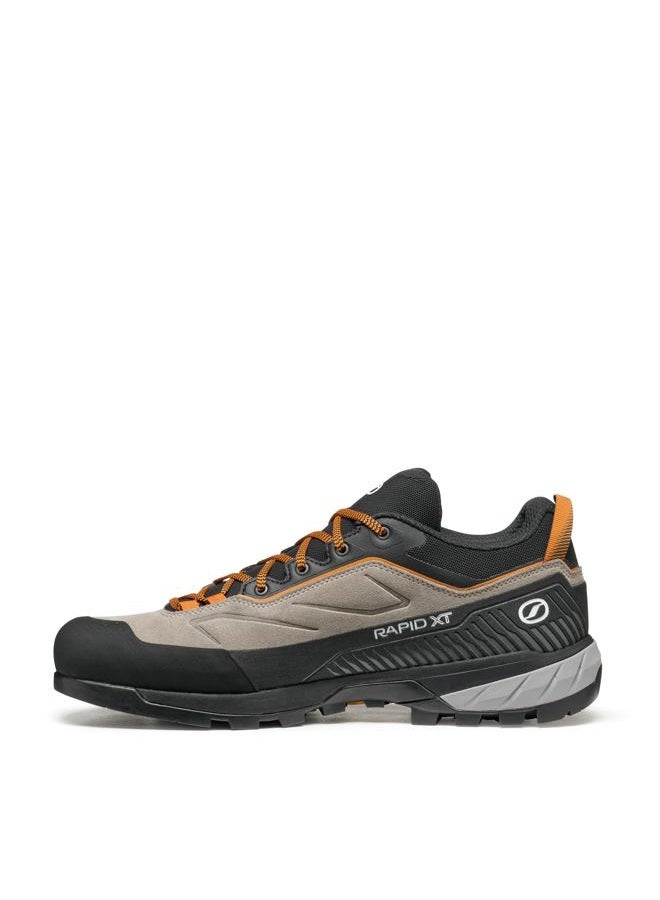 SCARPA Men's Rapid XT Leather Hiking & Approach Shoes, Taupe/Rust Orange, 11-11.5 - Image 1