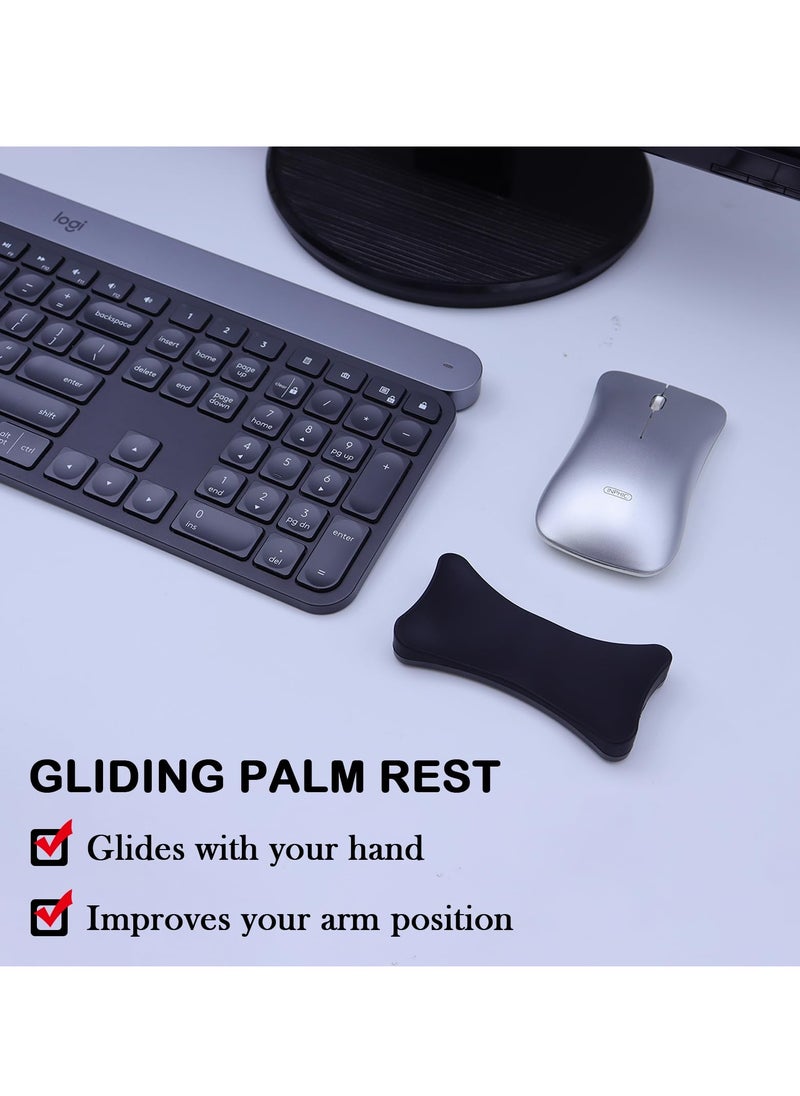 Excefore - Ergonomic Gliding Palm Rest, Sliding Wrist Pad with 4 Scroll Wheels, Moves with Mouse, Carpal Tunnel Relief, Typing Support for Computer, Laptop, Mac, Lightweight Office Aid - Image 1