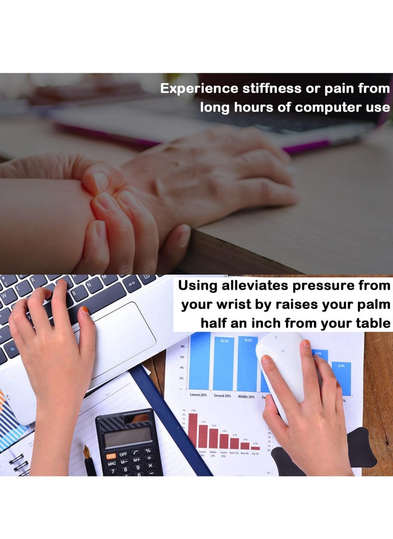 Excefore - Ergonomic Gliding Palm Rest, Sliding Wrist Pad with 4 Scroll Wheels, Moves with Mouse, Carpal Tunnel Relief, Typing Support for Computer, Laptop, Mac, Lightweight Office Aid - Image 1