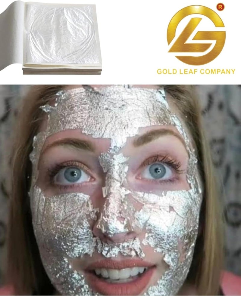 SGLS General standard compliant quality Edible Silver Leaves 15.pcs Vark,varakh,6"× 4"inches waraq for Sweets Decoration,Cakes Decoration,Jain Temple,ayurvedic madicine,face Facial spa,serums,chyawanprash etc 15.Sheets Multiple sizes - Image 4