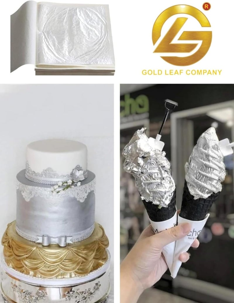 SGLS General standard compliant quality Edible Silver Leaves 15.pcs Vark,varakh,6"× 4"inches waraq for Sweets Decoration,Cakes Decoration,Jain Temple,ayurvedic madicine,face Facial spa,serums,chyawanprash etc 15.Sheets Multiple sizes - Image 3