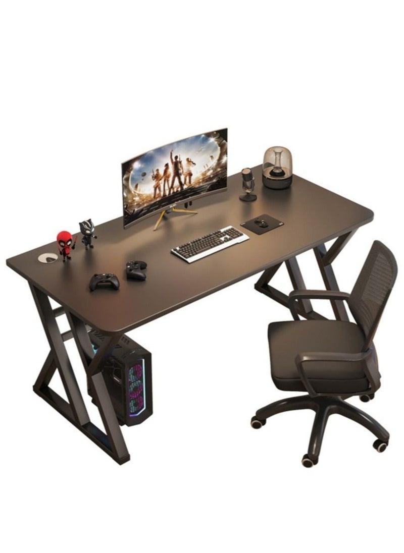 Arabest Gaming Desk,55 Inch PC Computer Desk, Home Office Desk Table Gamer Workstation, Simple Game Table, Black  - Image 1