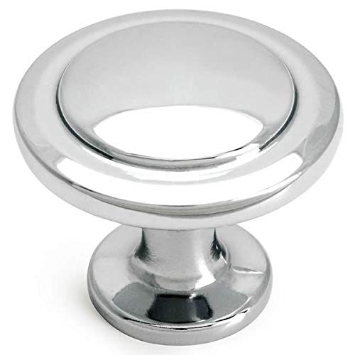 Cosmas 25 Pack 5560CH Polished Chrome Cabinet Hardware Round Knob - 1-1/4" Diameter - Image 1