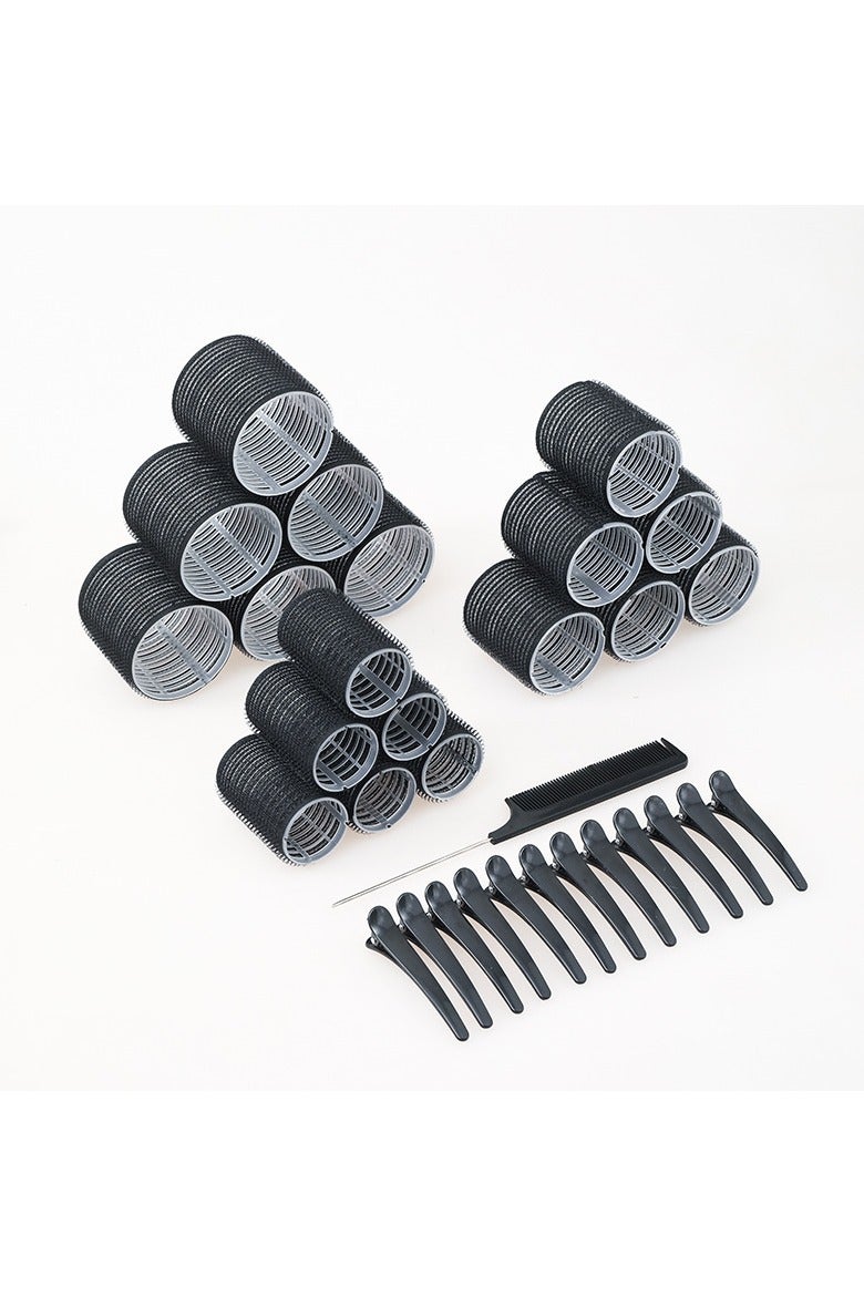 FASHION HOME 31 Pcs Rollers Hair Curlers Set with 18Pcs Self Grip Hair Rollers 3 Sizes and 12 Pcs Clips for Blowout Look Long Medium Short Thick Hair Volume - Image 1