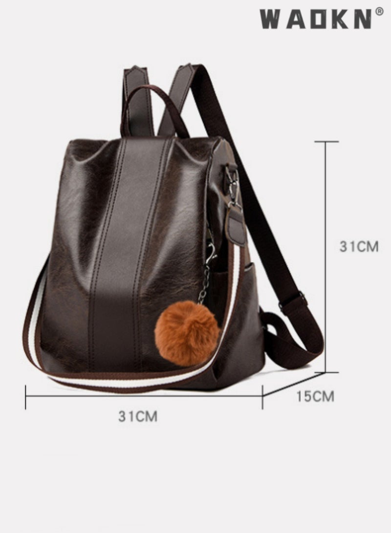 WAOKN Women's Backpack Purse，Premium Waterproof Nylon Construction, Ultra-lightweight Rucksack Shoulder Bag with Additional Practical Features  - Image 3