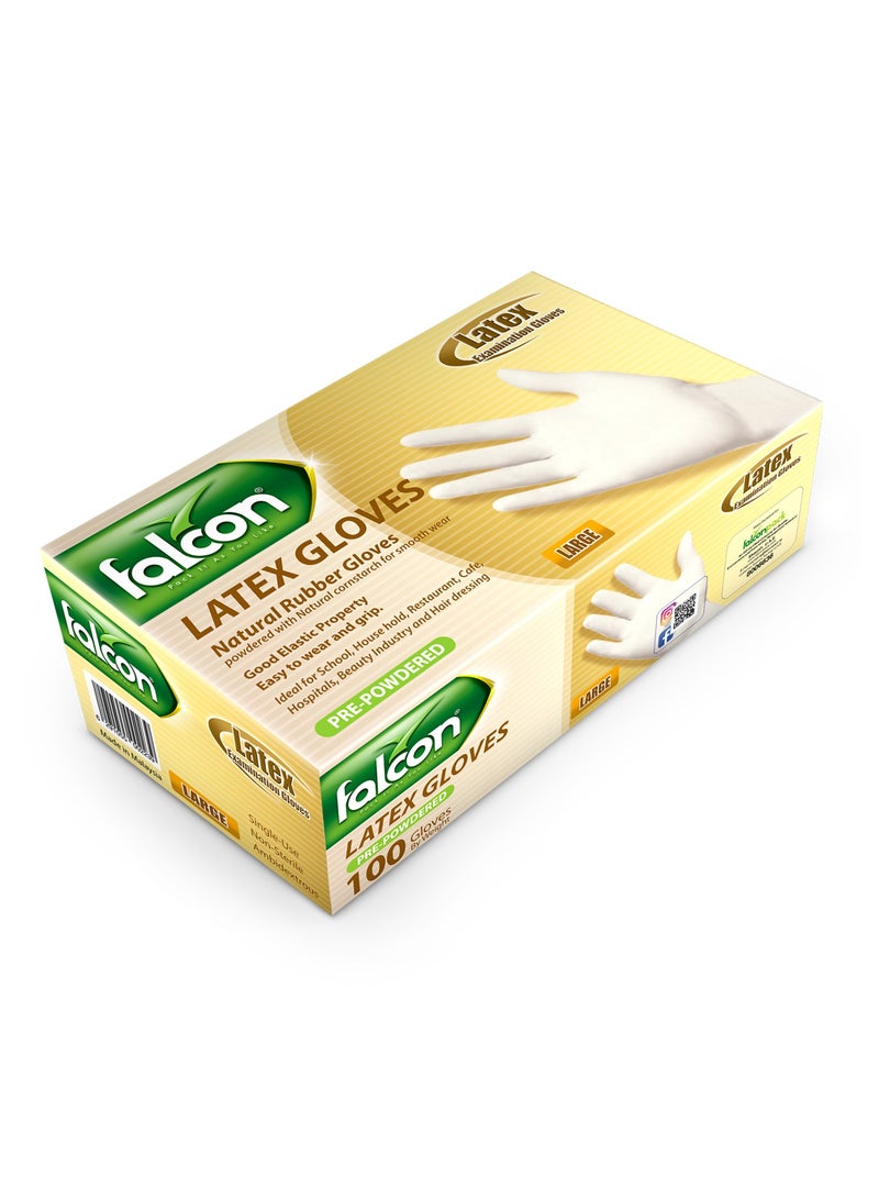 FALCON LATEX GLOVES (L)-1000 PC - Image 3