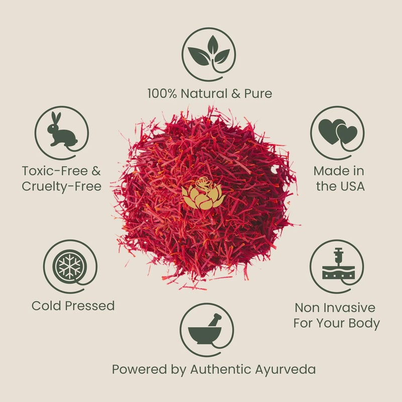 Shankara Kumkumadi Oil with Pure Saffron and Ayurvedic Herbs (Rose Aroma 18ml) - Image 5