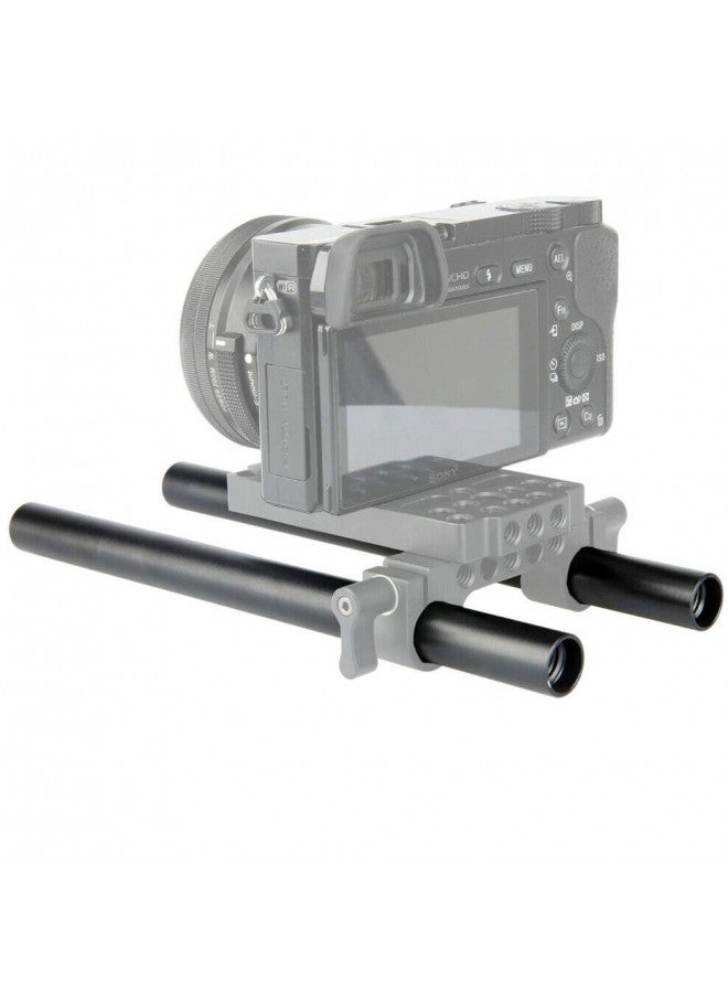 NICEYRIG 6 Inch 15mm Rods Aluminum Alloy Applicable for 15mm Rail Matt Box, DSLR Rig Rod Support, Pack of 2 - R071 - Image 2