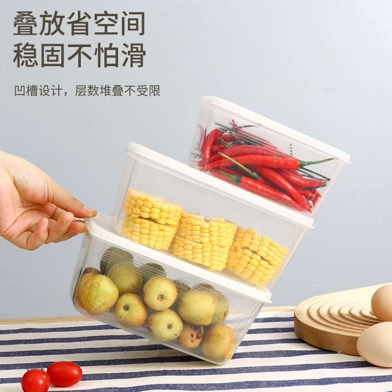 Refrigerator Storage Box Large Capacity Transparent Fresh-Keeping Storage Box Kitchen Storage Sealed Jar Fruit And Vegetable Food Organizer - Image 4